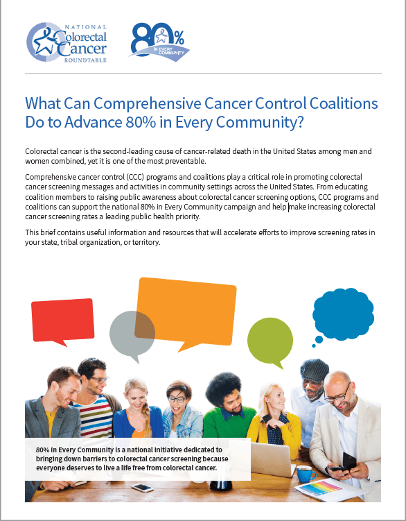 What Can Comprehensive Cancer Control Coalitions Do to Advance 80% in Every Community?
