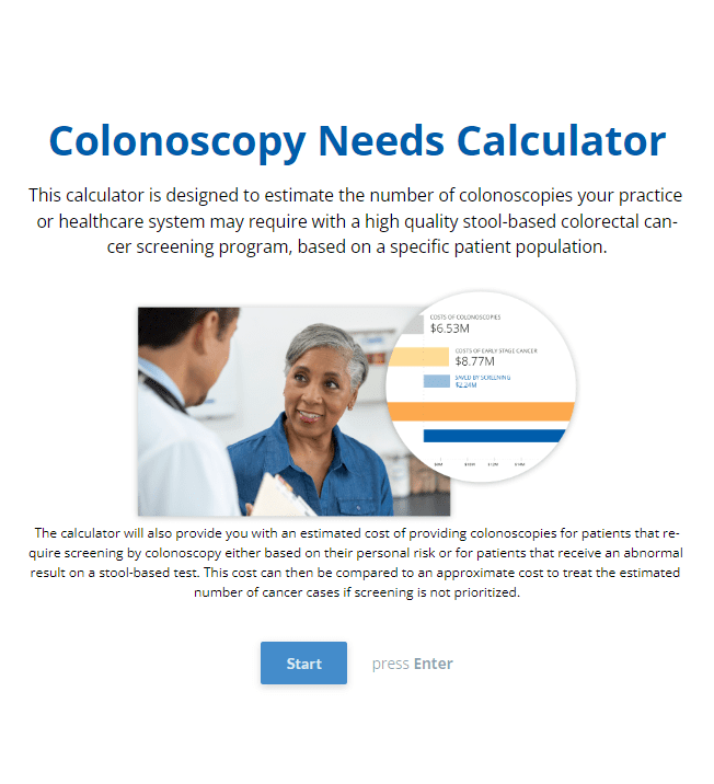 NCCRT Colonoscopy Needs Calculator