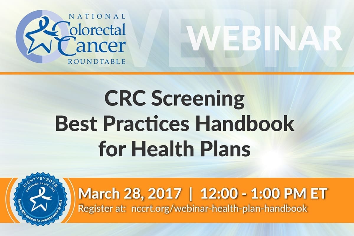 Image for Webinar – Colorectal Cancer Screening Best Practices Handbook for Health Plans