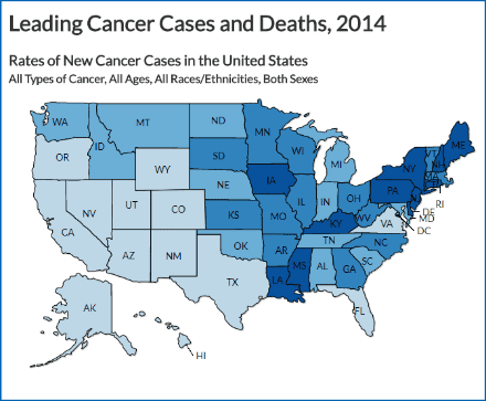 United States Cancer Statistics: Data Visualizations