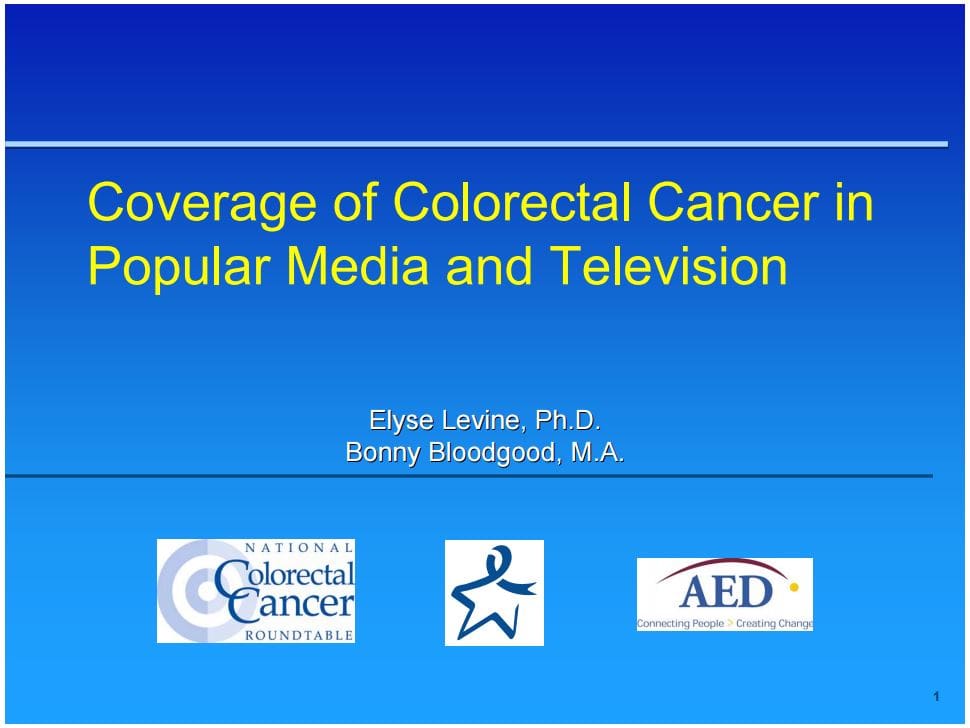 Image for Coverage of Colorectal Cancer Media Audit