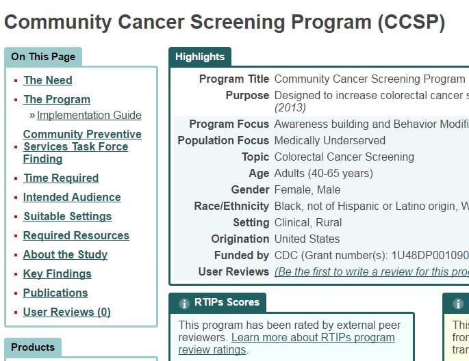 New NCI “RTIP” features Cancer Coalition of South Georgia’s work